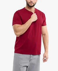 X-Ray Men's Basic Henley Neck Short Sleeve T-Shirt