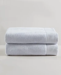 Calvin Klein Entwine Solid Cotton Terry 2-Pc. Bath Towel Set, 64" X 34"