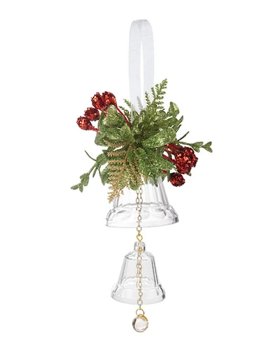 Ganz Kissing Krystals Double Krystal Bell Ornament