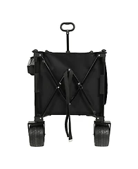 Heavy Duty Collapsible Wagon with Canopy & Big Wheels