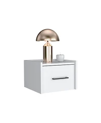 Modern One-Drawer Faux Wood Floating Nightstand – Space-Saving Design