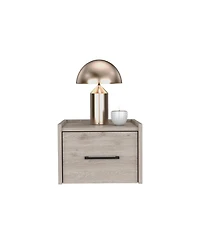 Modern One-Drawer Faux Wood Floating Nightstand – Space-Saving Design
