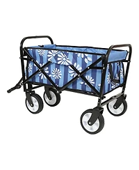 Collapsible Wagon Cart - 225lb Capacity, Blue