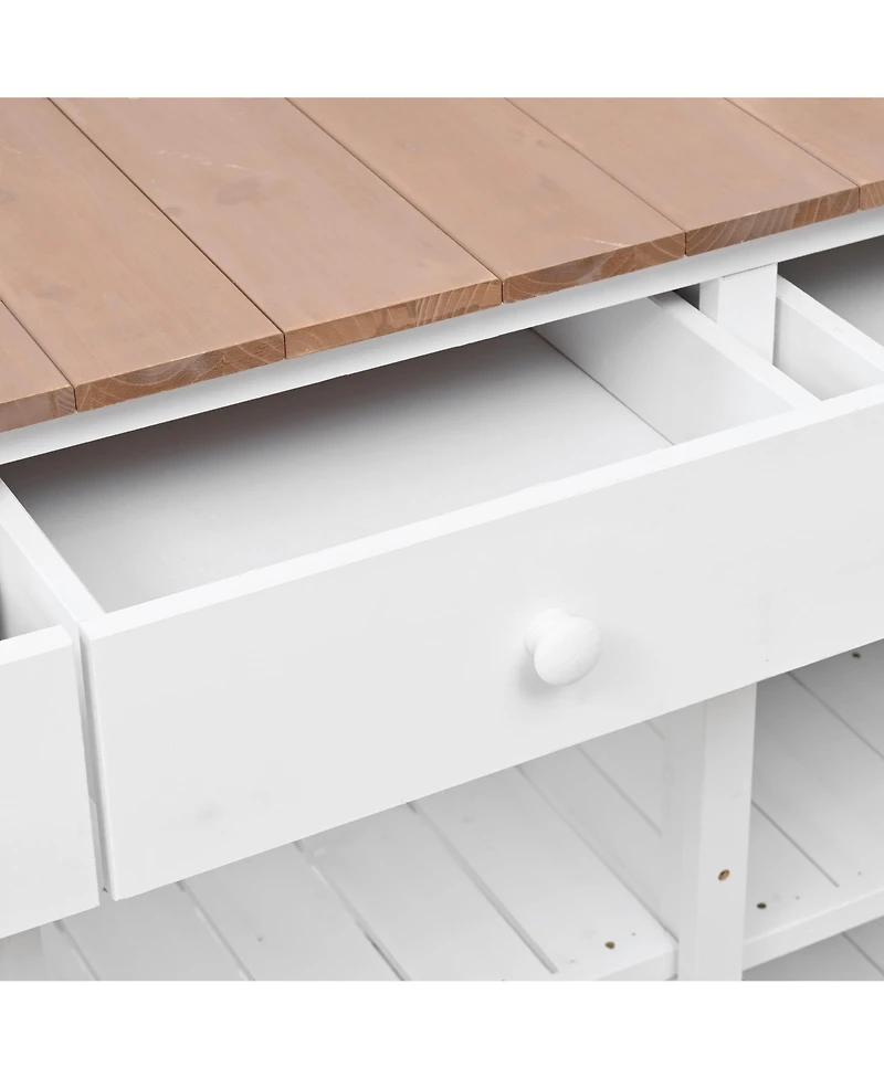 Garden Potting Bench with Hutch & Storage