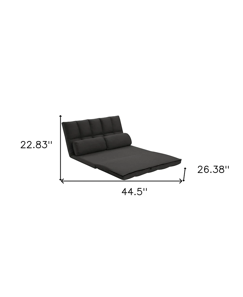 Convertible Futon Loveseat with Sleeper Function and Toss Pillows