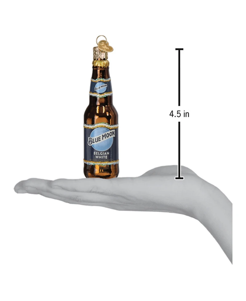 Old World Christmas 4.5" Adult Beverages Blue Moon Beer Bottle Ornament