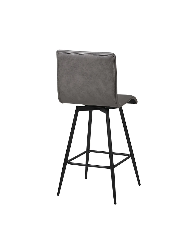 Ink+Ivy 17.5" Wide Faux Leather Adams Swivel Counter Stool
