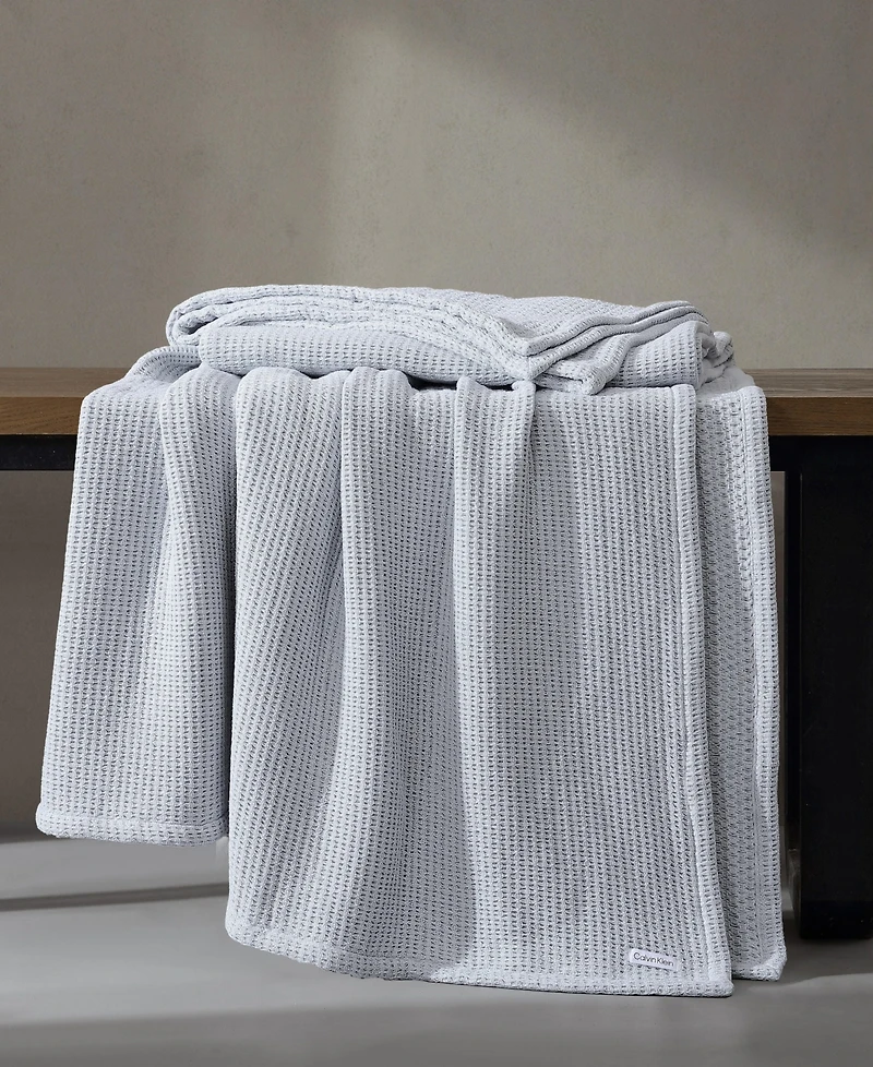 Calvin Klein Honeycomb Cotton Woven Blanket