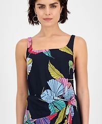 Robbie Bee Women's Printed Faux Sarong Midi Dress
