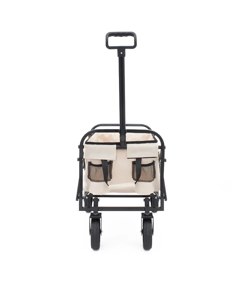 Collapsible Utility Wagon Cart - 225lb Capacity - Cream