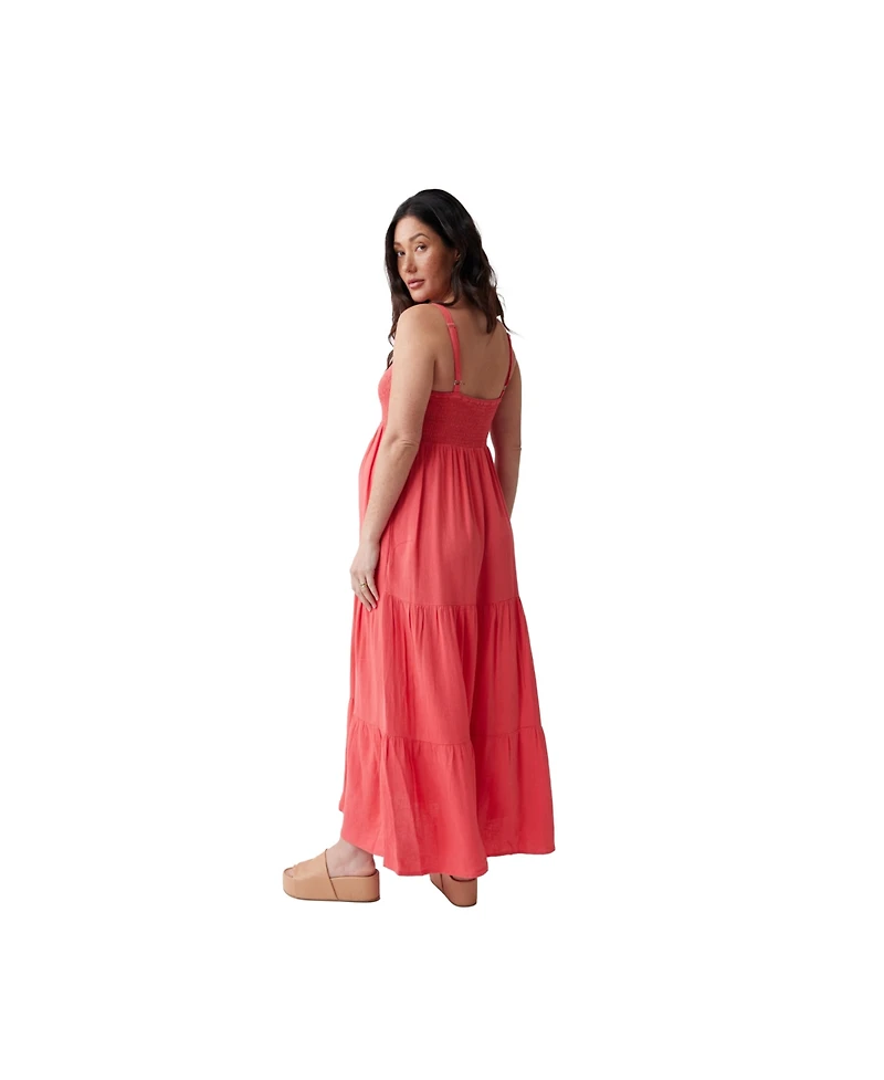 Ingrid + Isabel Maternity Smocked Bodice Maxi Dress