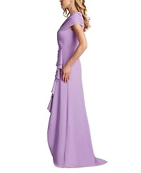 Tadashi Shoji Women's Talise Waterfall Flounce Gown