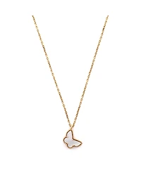 Pre-Owned Van Cleef & Arpels Sweet Alhambra Butterfly Pendant Necklace 18K Gold and Mother of Pearl