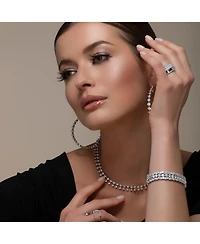 Anna Zuckerman Luxe G Color 5 Carat Tennis Bracelet Four Prong