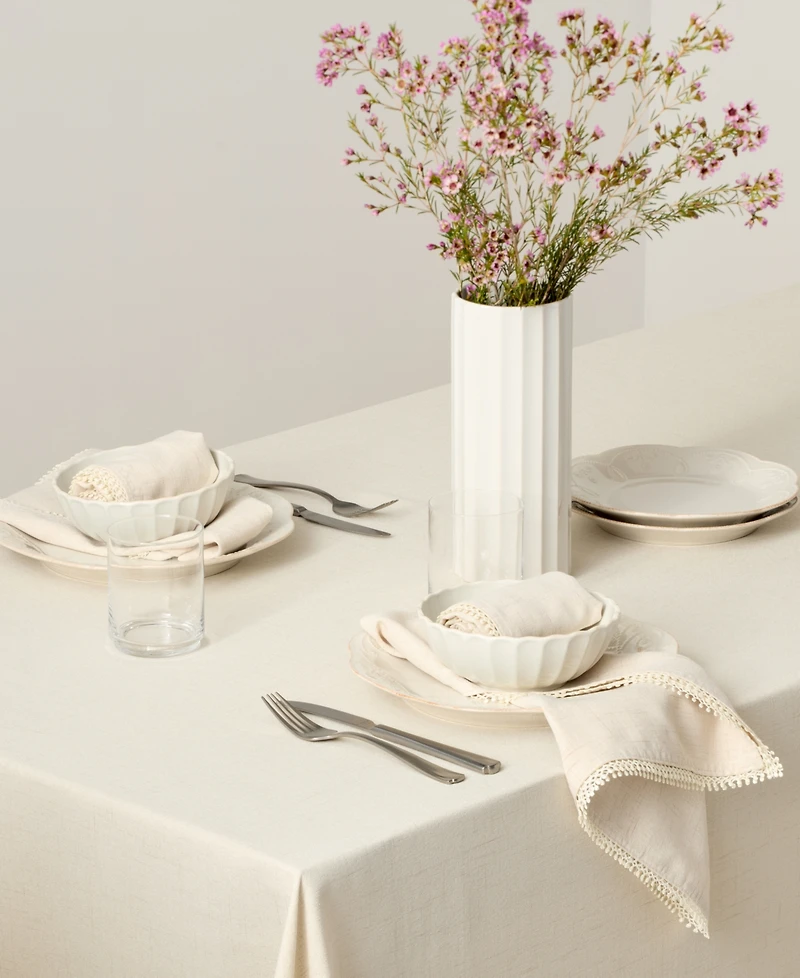 Lenox French Perle 70" Round Tablecloth