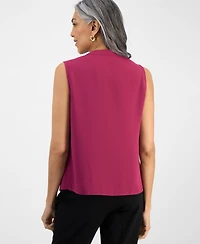Kasper Women's Sleeveless Ruffle-Neck Blouse, Regular & Petite