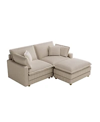 Streamdale Beige Modular Sectional Sofa with Pillows for Living Room and Bedroom