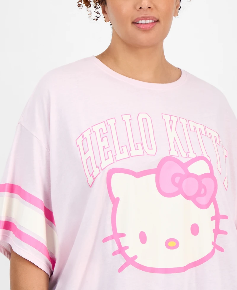 Grayson Threads, The Label Trendy Plus Varsity Hello Kitty T-Shirt