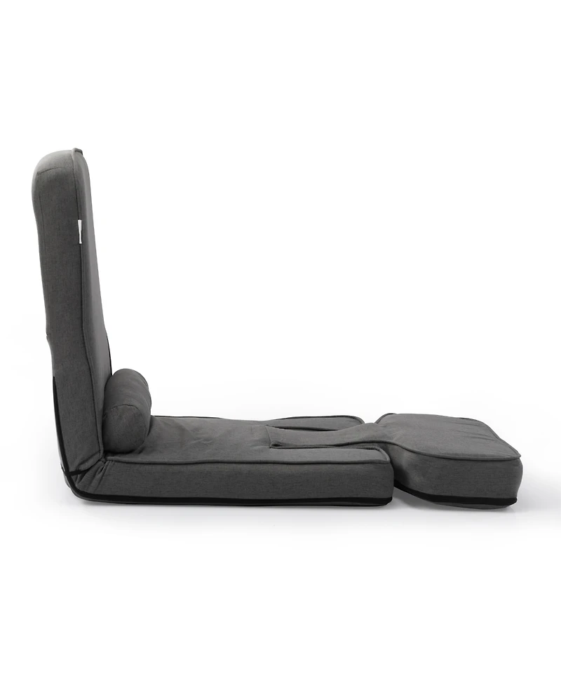 Streamdale 5-in-1 Convertible Sofa Bed with Tray, Gaming Chair with Adjustable Back Support (Dark Grey)