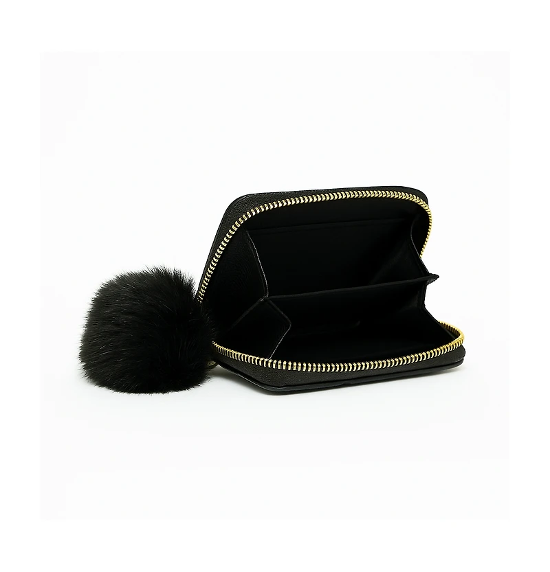 Tiny Treats + Zomi Gems Girls Tweed Mix Wallet, Black