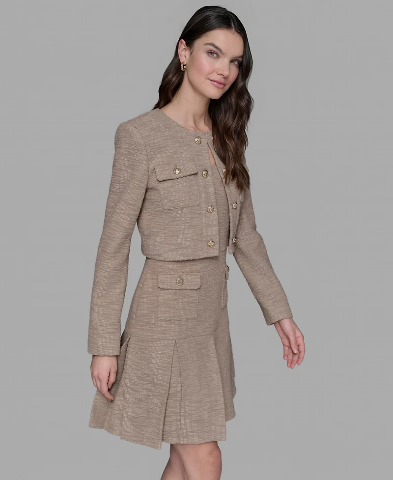 Karl Lagerfeld Paris Women's Knit Tweed Dress