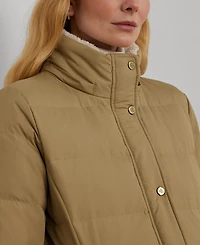 Lauren Ralph Lauren Petite Faux-Fur-Trim Hooded Puffer Coat