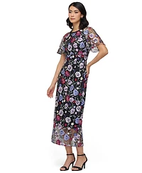 Js Collections Women's Embellished Short-Sleeve Midi Dress