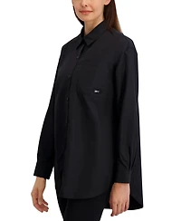 Reebok Women's Studio Style Collar Button-Down Shirt