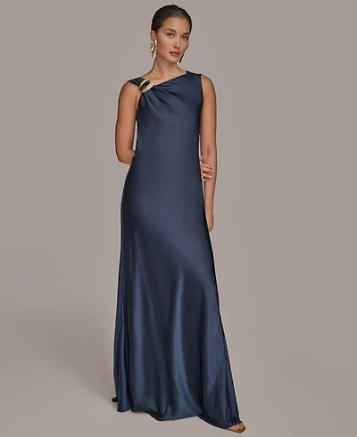 Donna Karan New York Women's Rhinestone-Accent Gown