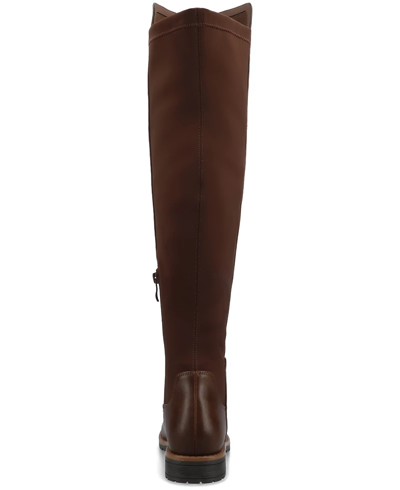 Journee Collection Women's Morrigan Elastic Stretch Round Toe Casual Boots