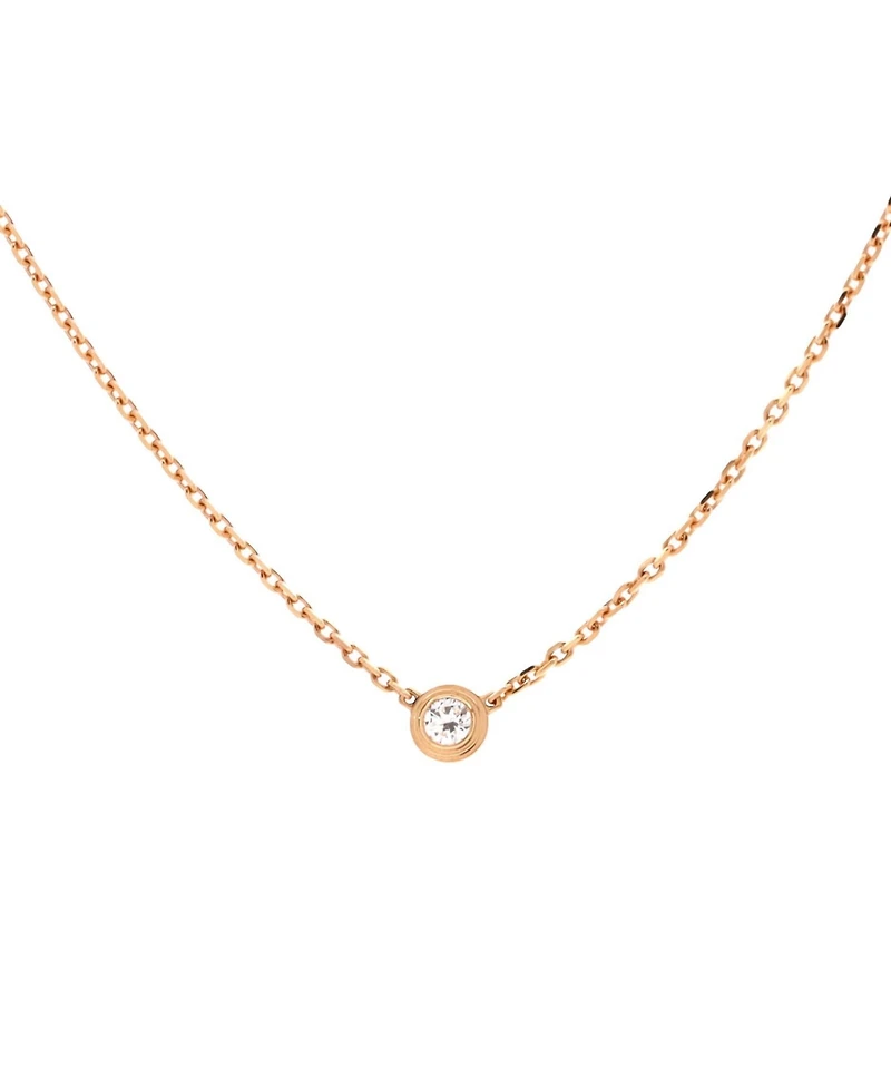 Pre-Owned Cartier Xs Cartier D'Amour Pendant Necklace 18K Rose Gold with Diamond