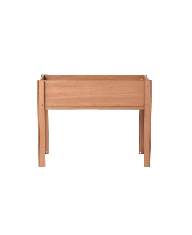 Elevated Wooden Planter Box for Outdoor Gardening