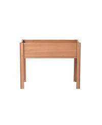 Elevated Wooden Planter Box for Outdoor Gardening