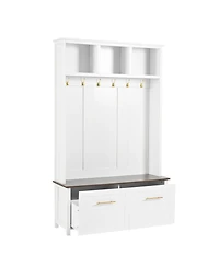 Streamdale 4-in-1 Entryway Coat Rack & Storage Bench