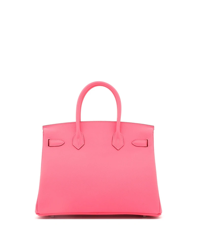 Pre-Owned Hermes Birkin 30 Handbag Pink Epsom with Palladium Hardware
