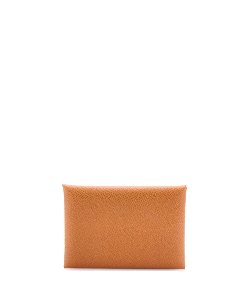Pre-Owned Hermes Calvi Duo Card Holder Epsom