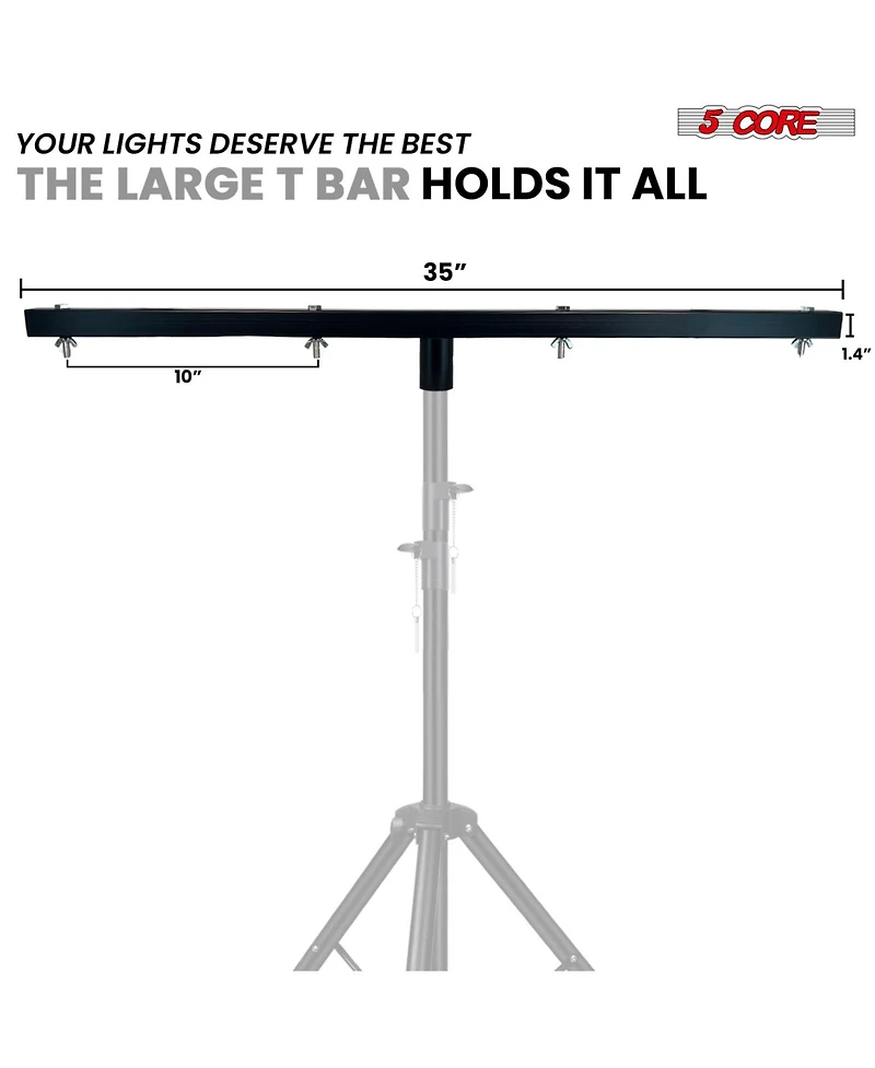 5 Core Dj Lighting T Bar 4 Party Lights Extension Crossbar Tbar 66 lbs Capacity