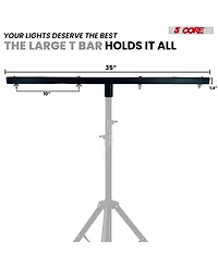 5 Core Dj Lighting T Bar 4 Party Lights Extension Crossbar Tbar 66 lbs Capacity