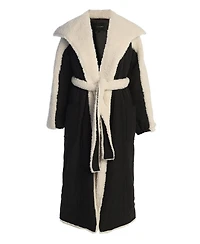 Jluxlabel Women's Contrast Sherpa Coat