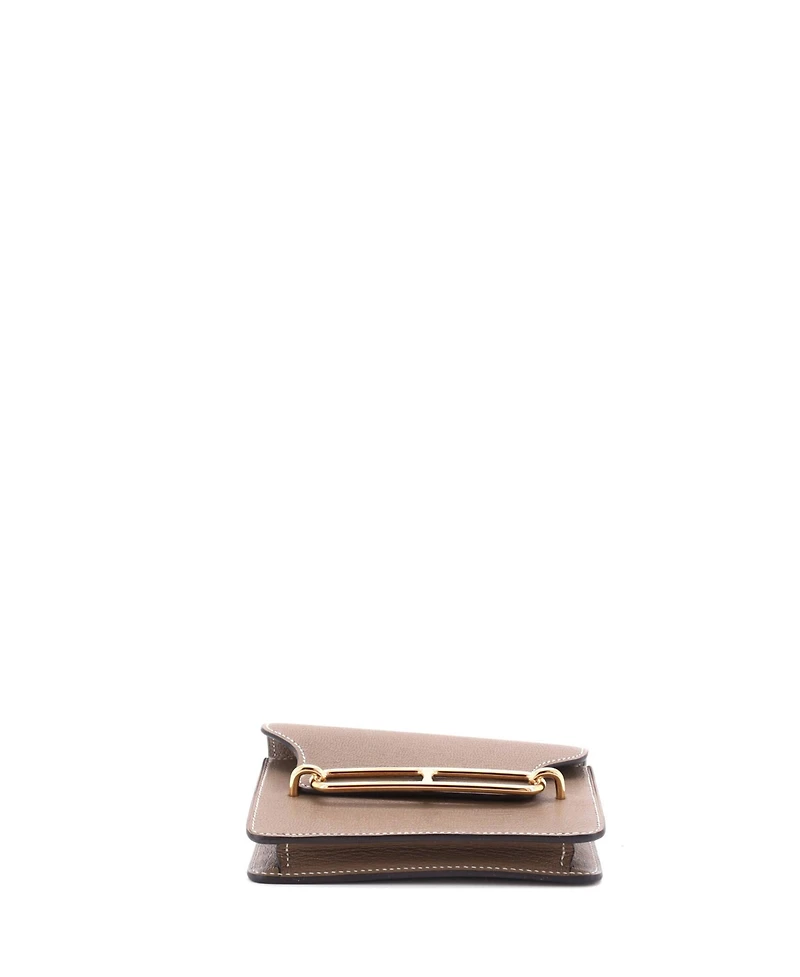 Pre-Owned Hermes Roulis Slim Wallet Chevre Mysore