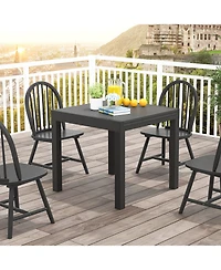 31.5 inches-63 inches Adjustable Patio Expandable Dining Table for 4-6 Person