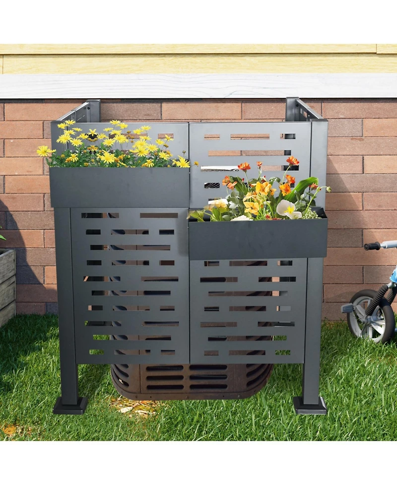 Air Conditioner Privacy Fence - 3.5x3.5 Ft Metal Cover