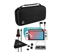 Nintendo Switch White Oled Console with Pikmin 4, Surge Accessory Gaming Kit, MightySkins Console and Controller Skin Voucher and 1 Year Cps Extended