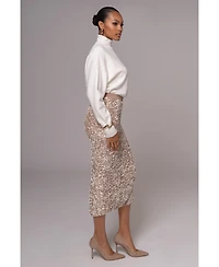 Jluxlabel Women's Sequin Midi Skirt