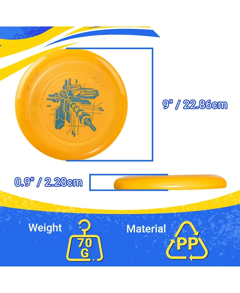 Wham-o Frisbee Go 2 Pack Flying Disc, 9 Inch Lightweight Toy Set for Beginners Outdoor Game - 70g