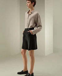 Lilysilk Women's Pinstriped Oversized Silk Shirt