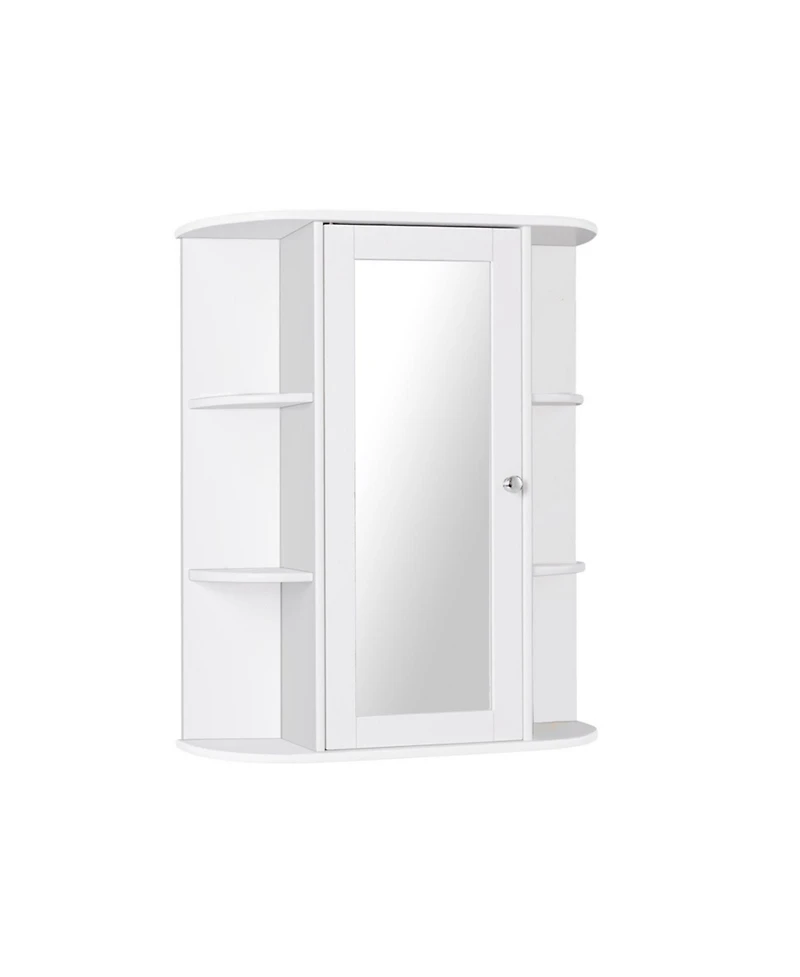 Bathroom Single Door Shelves Wall Mount Cabinet with Mirror