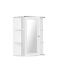 Bathroom Single Door Shelves Wall Mount Cabinet with Mirror