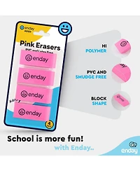 Erasers Pencil Block, Hi Polymer Large Pink Soft Eraser, Rubber and Non – Abrasive Eraser, Erasers School Supplies for Kids and Artists, Best E