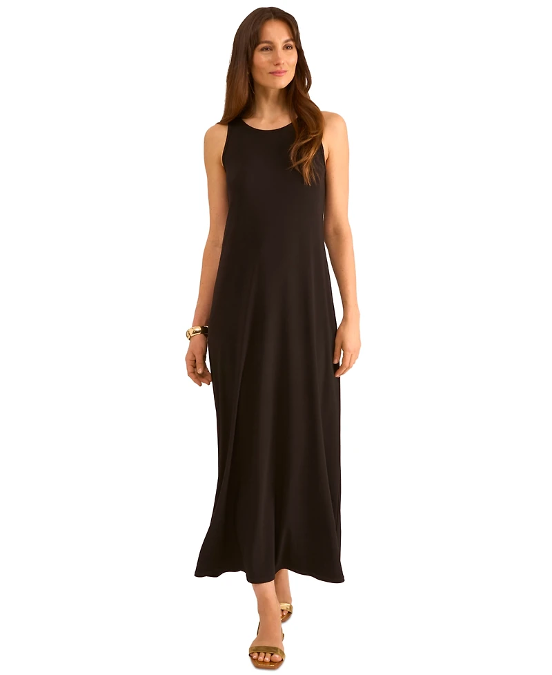 Vince Camuto Women's Sleeveless Keyhole-Back Crewneck Maxi Dress
